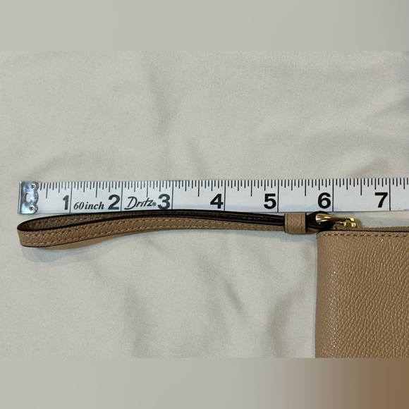 Coach Tan Corner Zip Wristlet - Picture 7 of 9